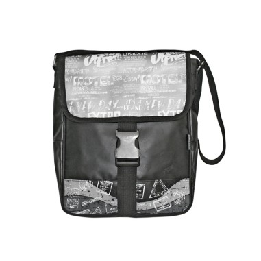 SACOCHE NOIRE GM A RABAT PVC ENDUIT DOUBLURE POLYESTER