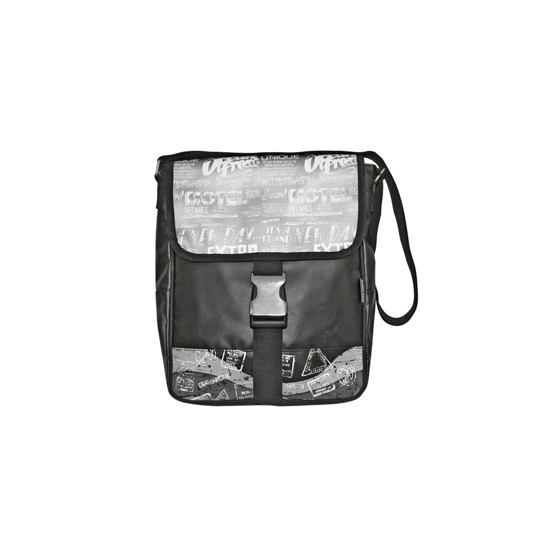 SACOCHE NOIRE GM A RABAT PVC ENDUIT DOUBLURE POLYESTER