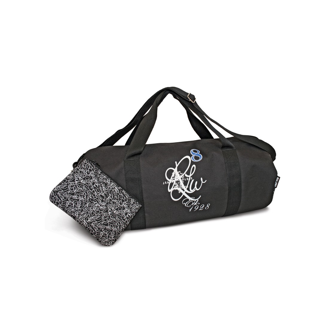 SAC TEXTILE NOIR POLOCHON + POCHETTE