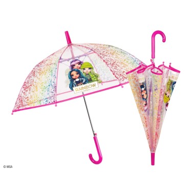 PARAPLUIE ENFANT TRANSPARENT RAINBOW HIGH