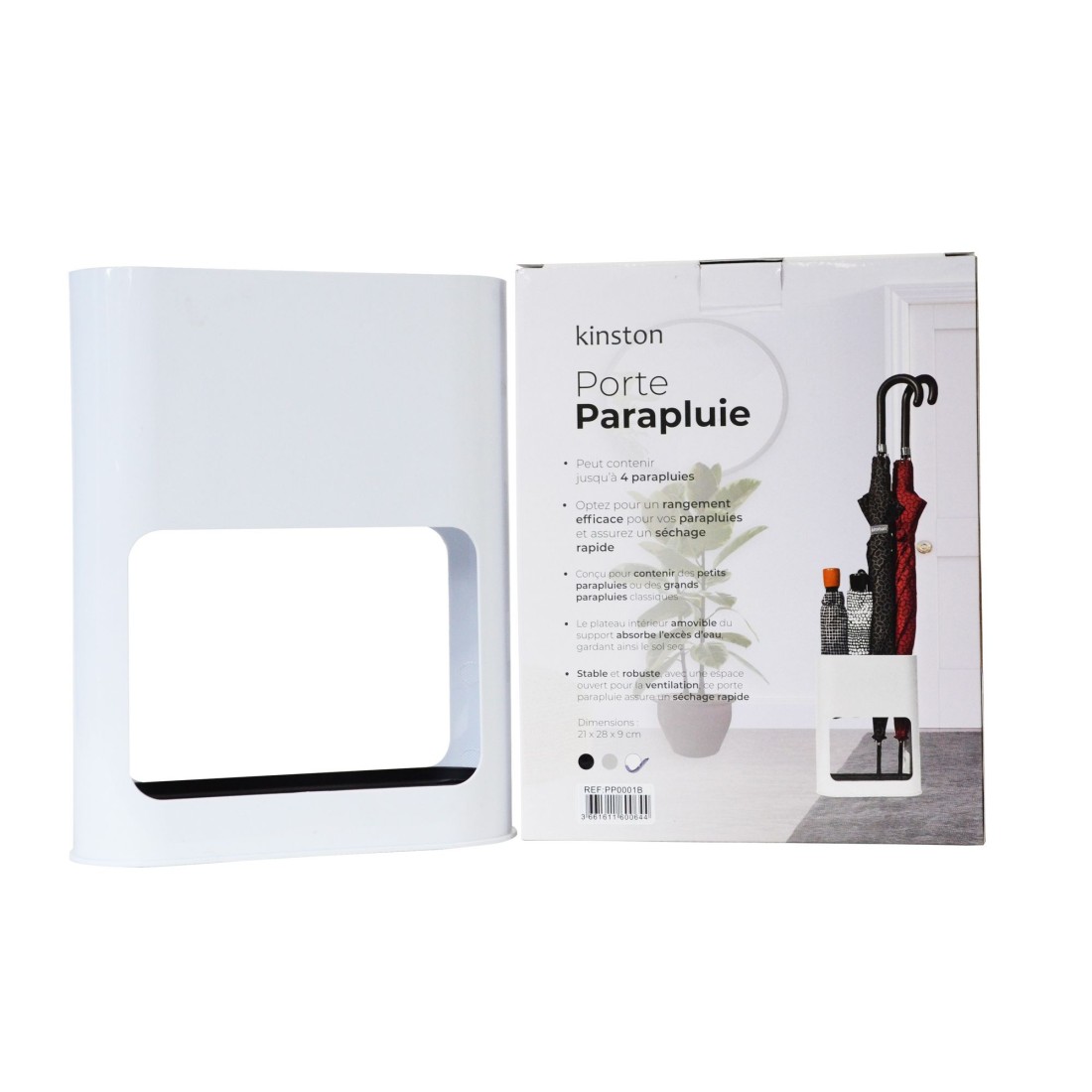 Porte-parapluie blanc pour 4 parapluies