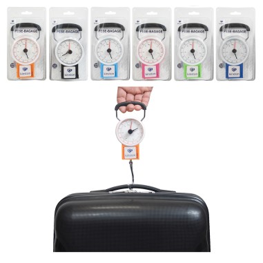 Pèse bagage coloris ass mécanique avec témoin de charge