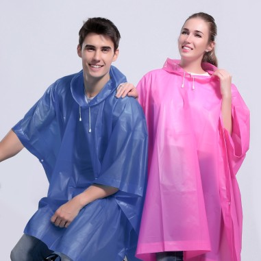 PONCHO - CAPE DE PLUIE BLEU