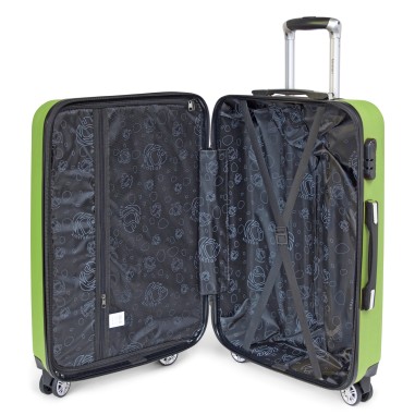 Moscou - Set de 3 valises rigides coque ABS Vert