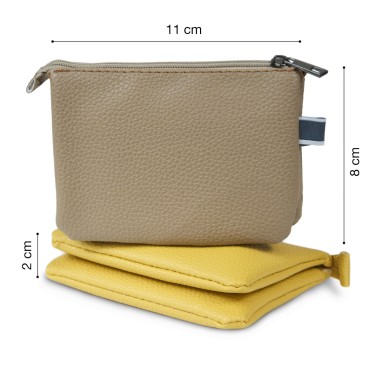 PRESENTOIR CARTON PORTE MONNAIE DOUBLE COMPARTIMENTS