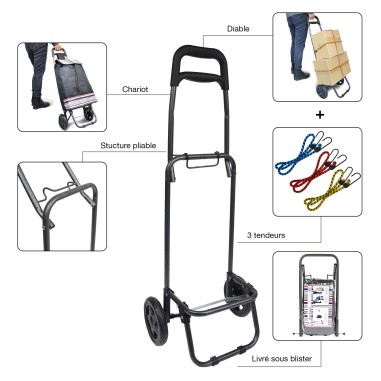 CHARIOT DE COURSE / DIABLE + TENDEURS