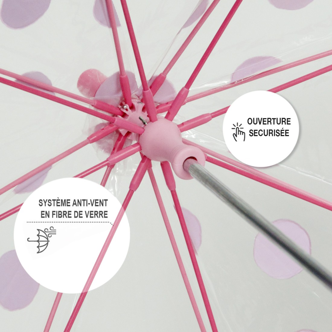 PARAPLUIE MINNIE TRANSPARENT