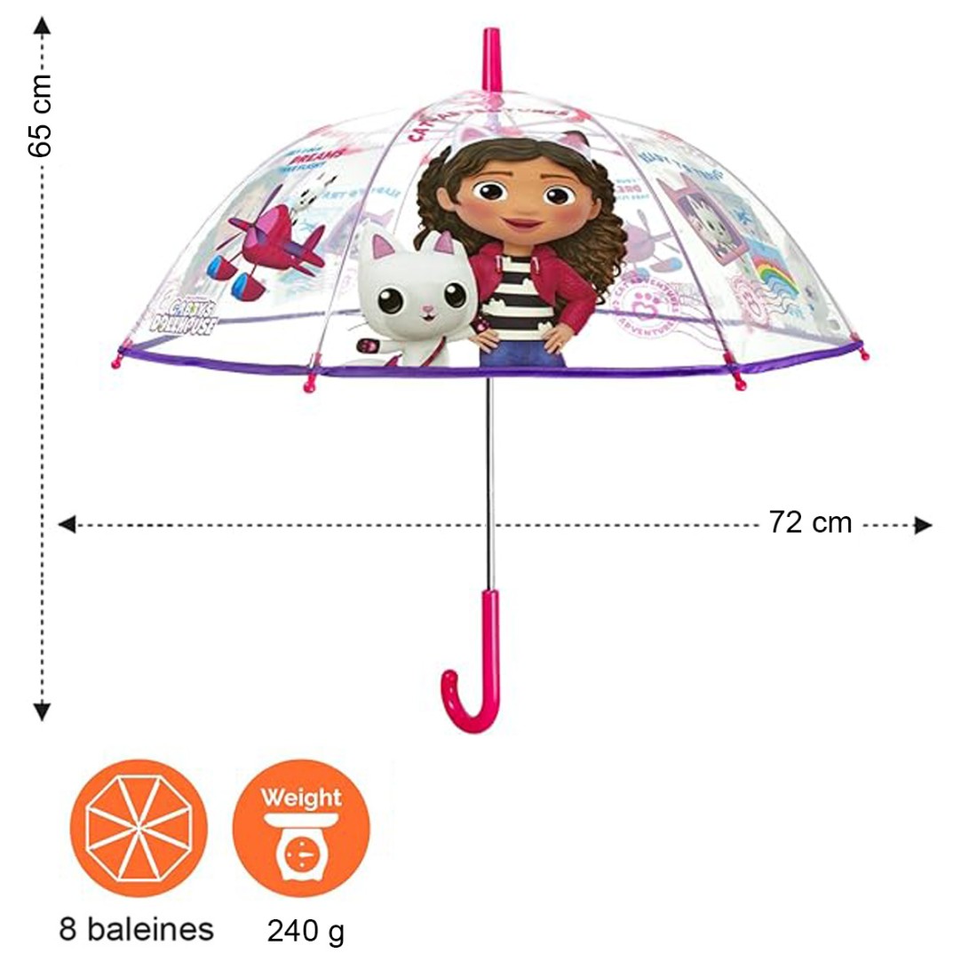 PARAPLUIE TRANSPARENT GABBY