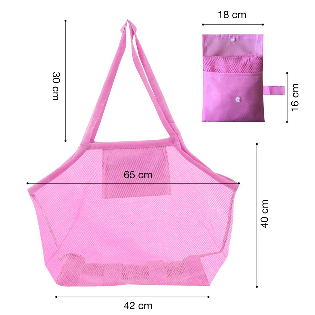 SAC DE RANGEMENT EN MAILLE FILET POUR JOUET DE PLAGE