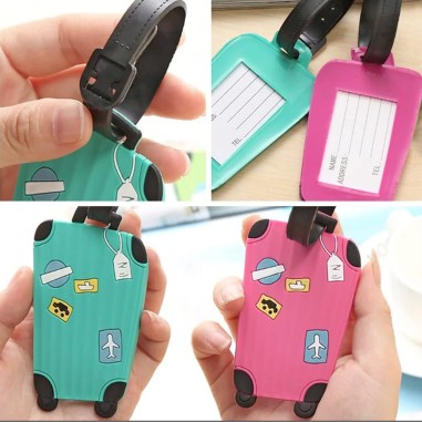 Lot de 2 porte-étiquettes - Motif "Valise" pour étiquettage de bagage