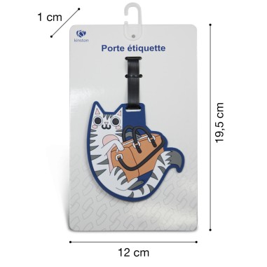 PORTE ETIQUETTE POUR BAGAGE THEME ANIMAUX 12 ASSORTIES
