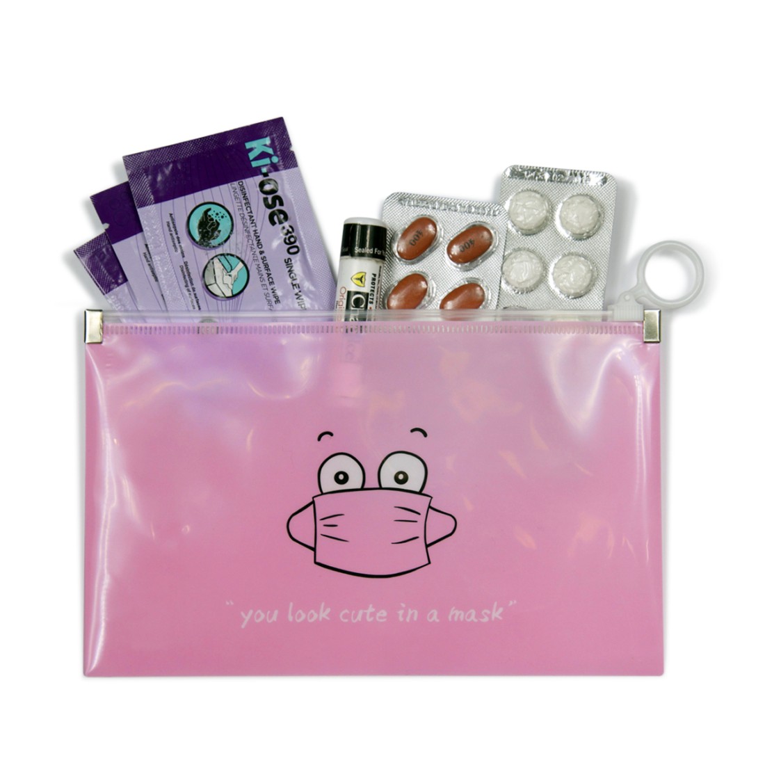 LOT DE 4 POCHETTES ZIP COLORIS ASSORTIS