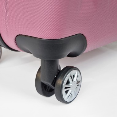 Moscou - Set de 3 valises rigides coque ABS Rose