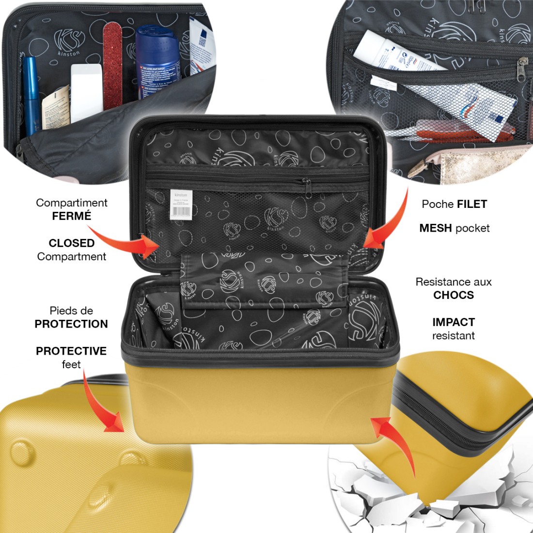 VANITY RIGIDE JAUNE GRAND MODELE