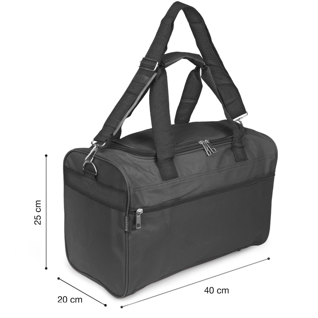 SAC VOYAGE LOW COST TEXTILE PETIT MODELE (noir)