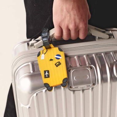 Lot de 2 porte-étiquettes - Motif "Valise" pour étiquettage de bagage