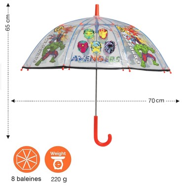 PARAPLUIE ENFANT TRANSPARENT AVENGERS
