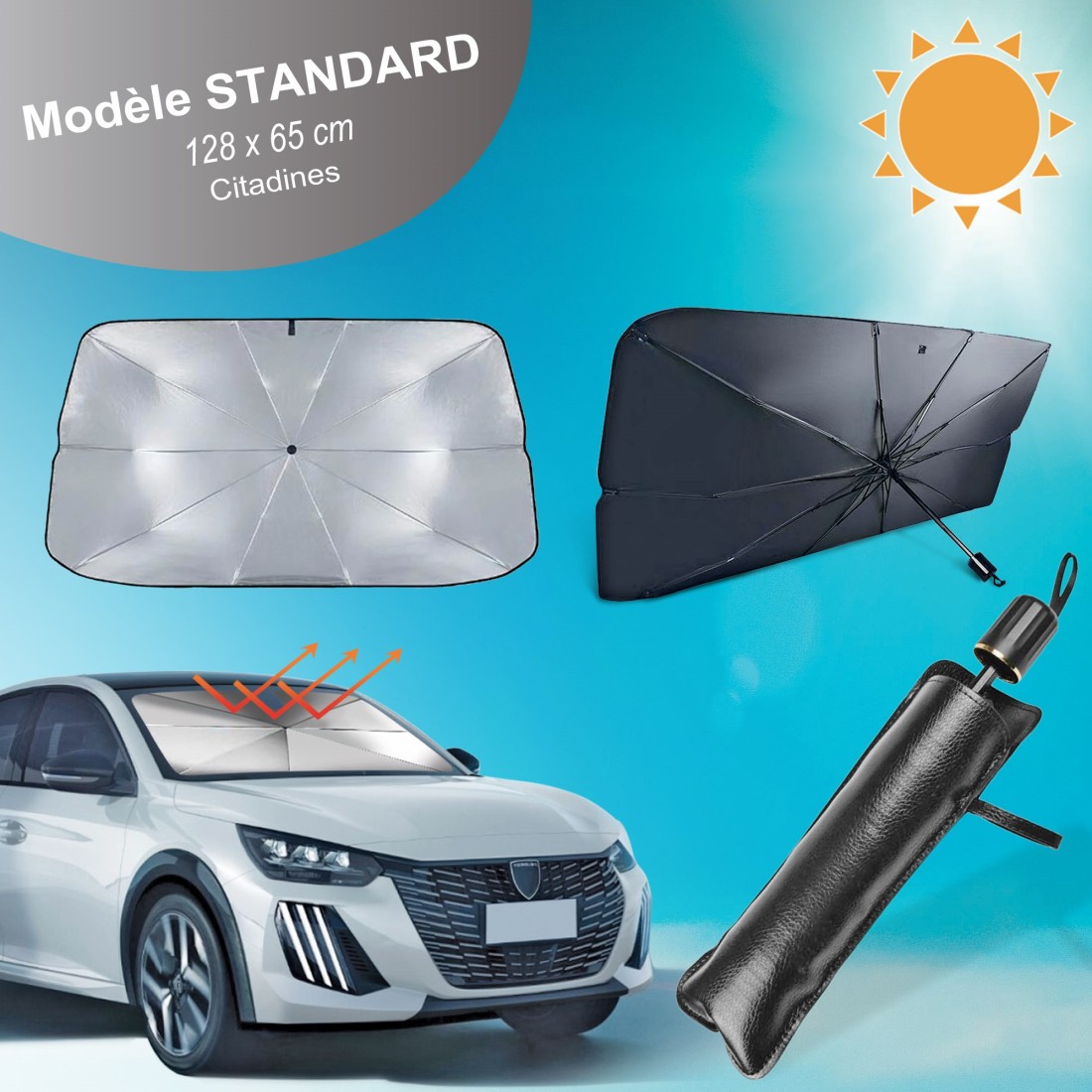 PARAPLUIE UV - PARASOL VOITURE STANDARD
