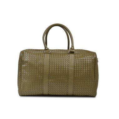Sac week-end tressé Kaki