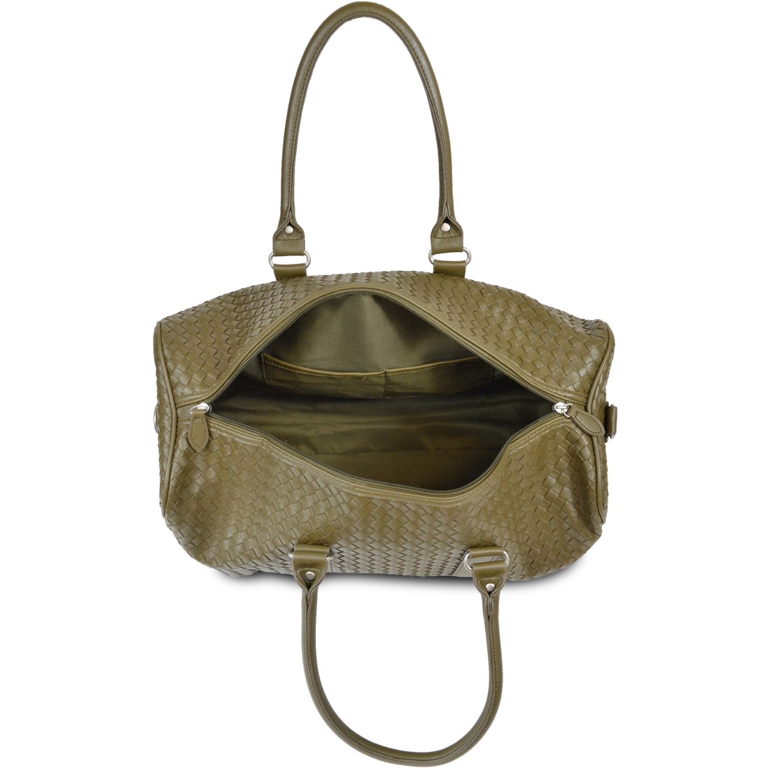 Sac week-end tressé Kaki