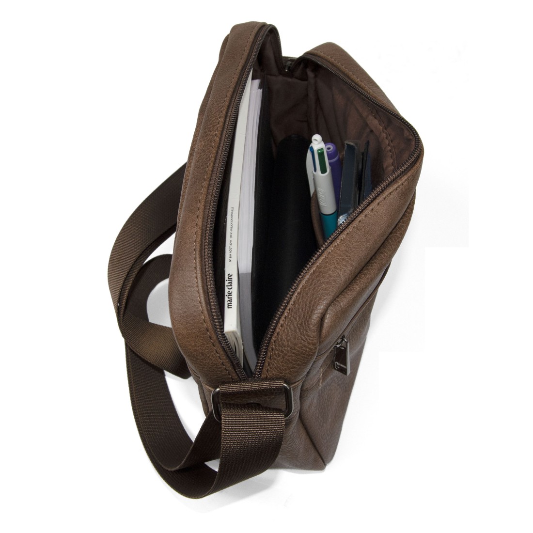 NATHAN - SACOCHE HOMME MARRON