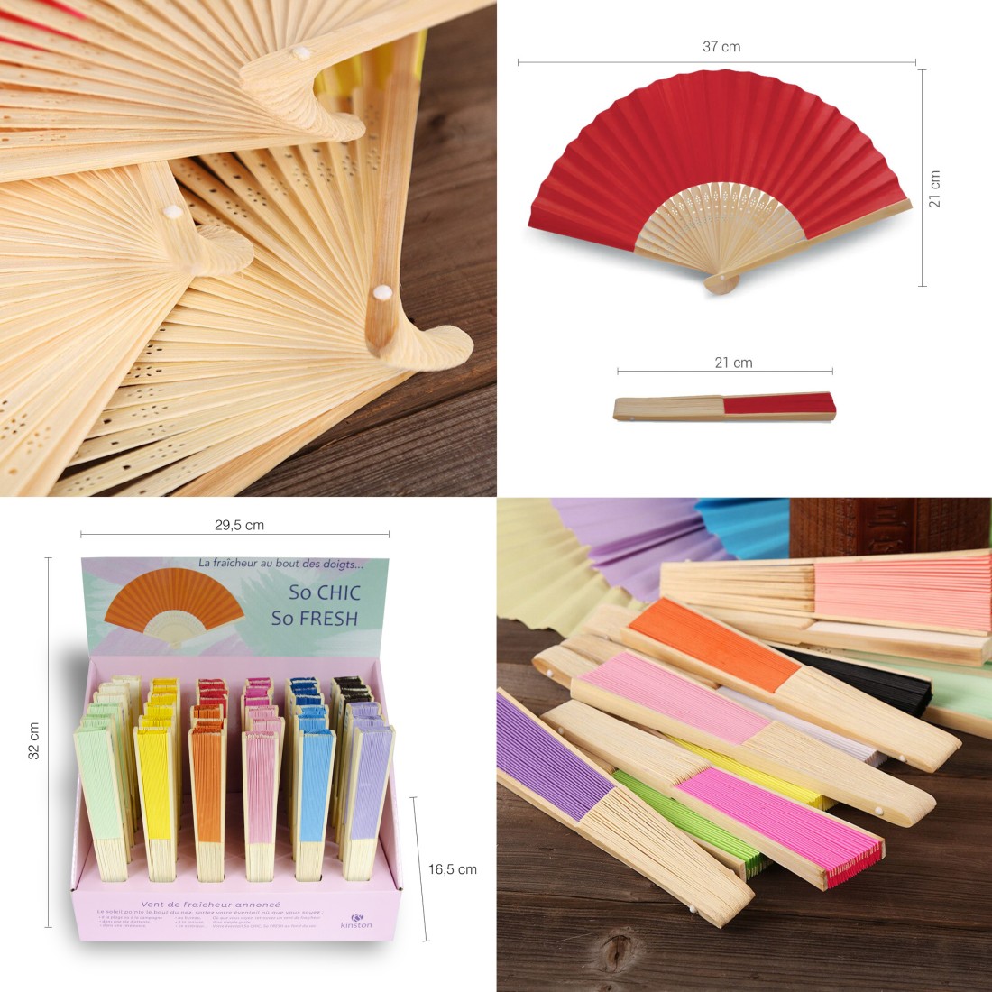 EVENTAILS ASSORTIS AVEC BOITE PRESENTOIR