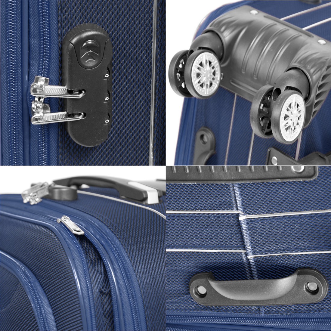 SET DE 3 VALISES TEXTILE