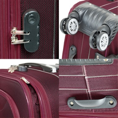 SET DE 3 VALISES TEXTILE