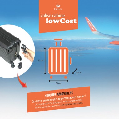VALISE CABINE ABS - COMPAGNIES LOW COST