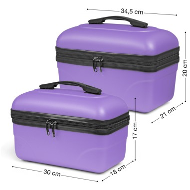 SET DE 2 VANITYS RIGIDES COQUE ABS