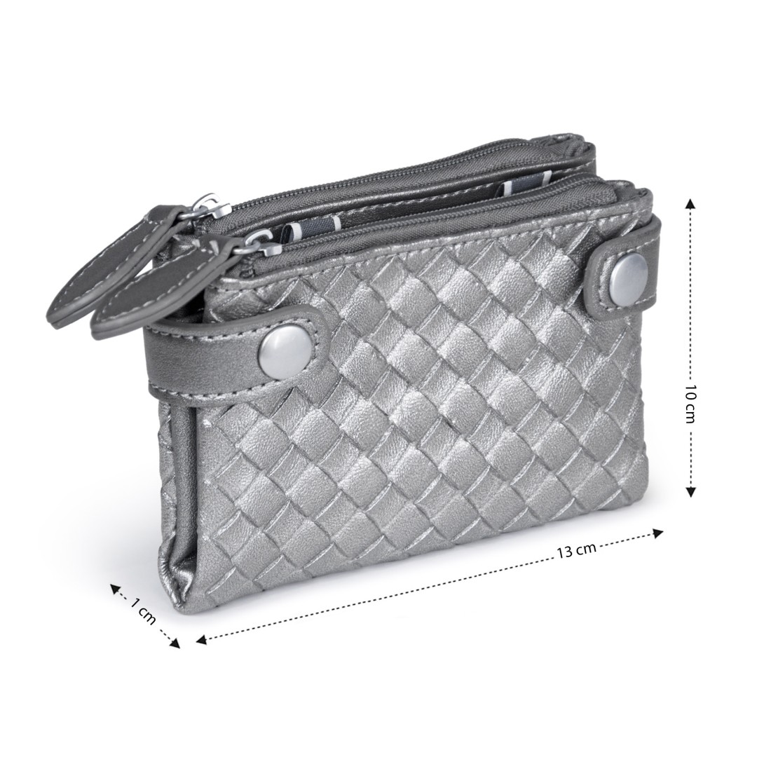 Porte-monnaie Simili Tressé - Assortiments de 6 coloris