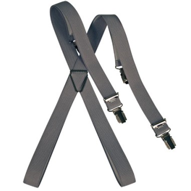 BRETELLE TEXTILE HOMME UNI 36 MM 4 GROSSES PINCES METAL