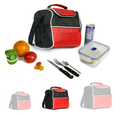 Take Away - Sac Repas isotherme Noir & Rouge - Moyen modèle