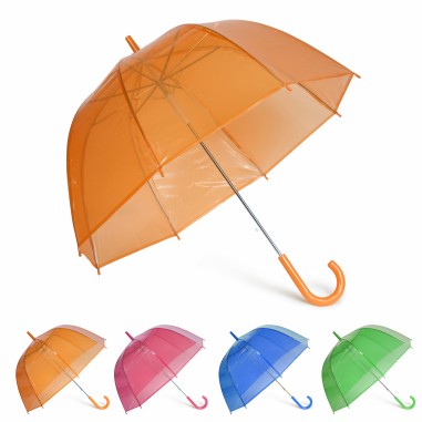 PARAPLUIE CANNE AUTOMATIC TRANSPARENT COULEUR