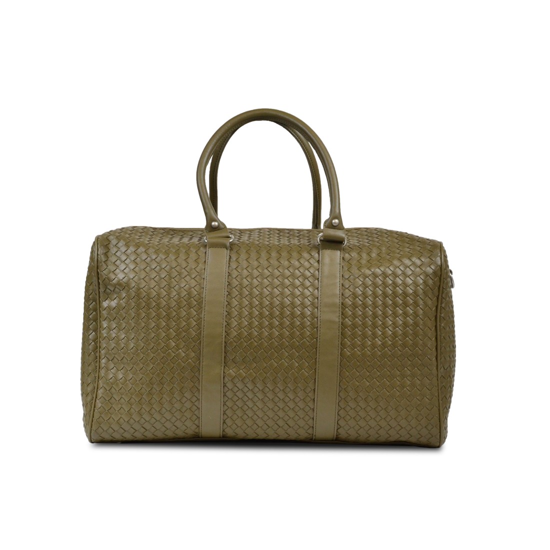 Sac week-end tressé Kaki