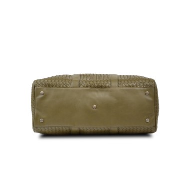 Sac week-end tressé Kaki