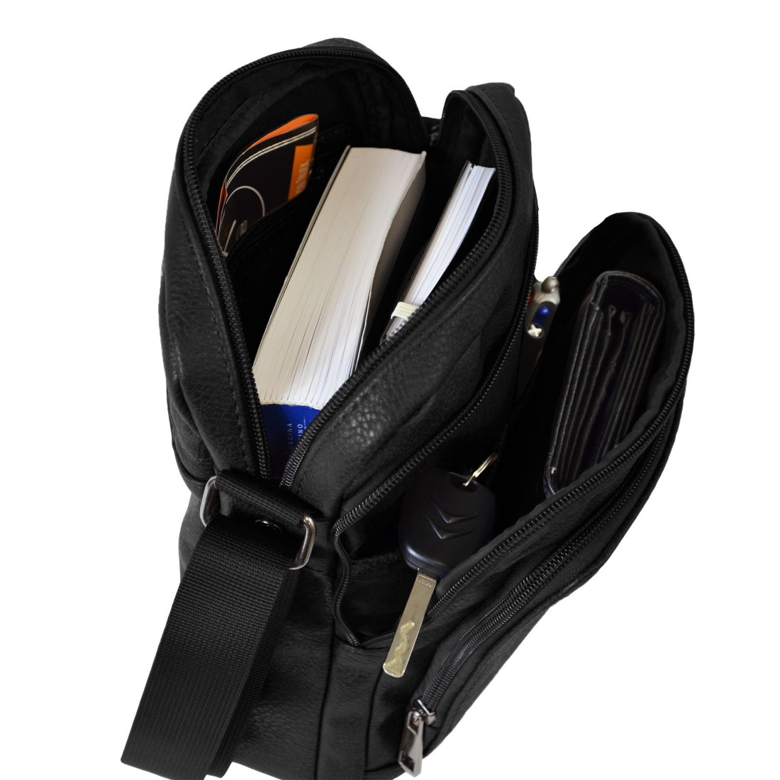 Nael - Sacoche Urban Chic Noire pour Homme 