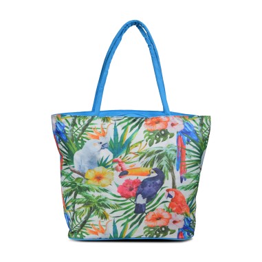 SAC PLAGE TEXTILE BLEU