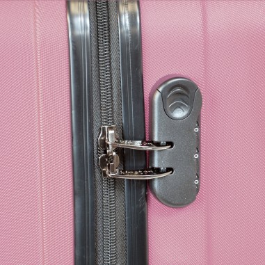 Moscou - Set de 3 valises rigides coque ABS Rose