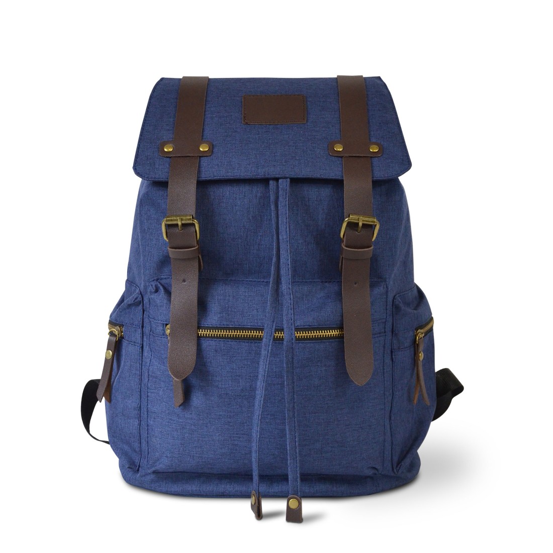 Sac à dos en textile vintage Bleu