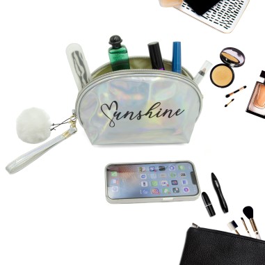 Trousse toilette argent