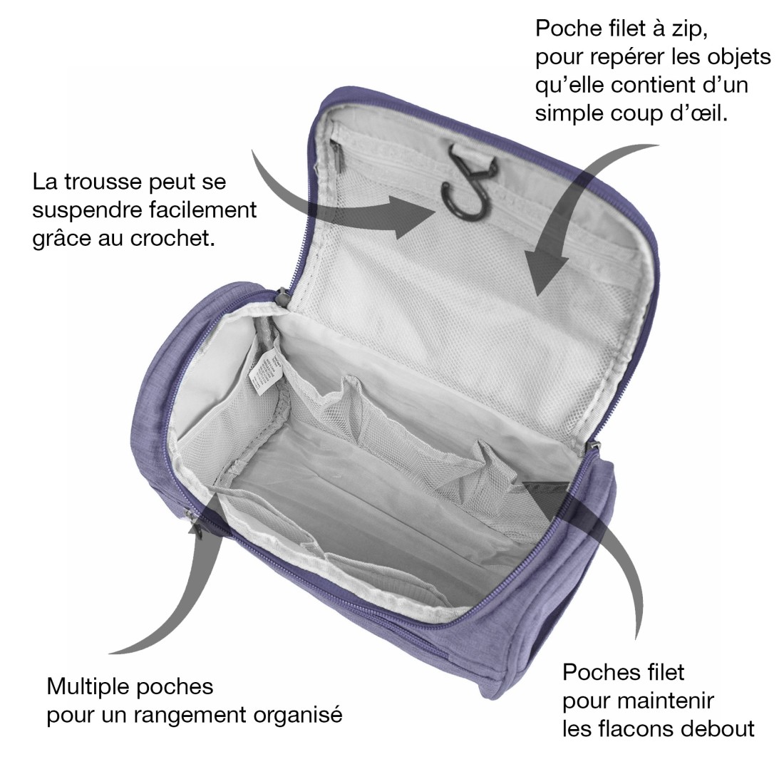 Vanity- trousse de toilette à pendre - violet