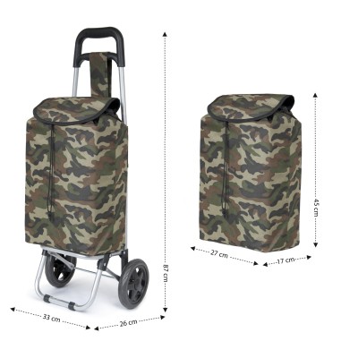 Chariot de course - Motif Camouflage - Petit modèle Extra light