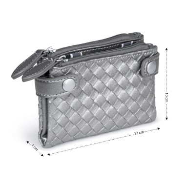 Porte-monnaie Simili Tressé - Assortiments de 6 coloris