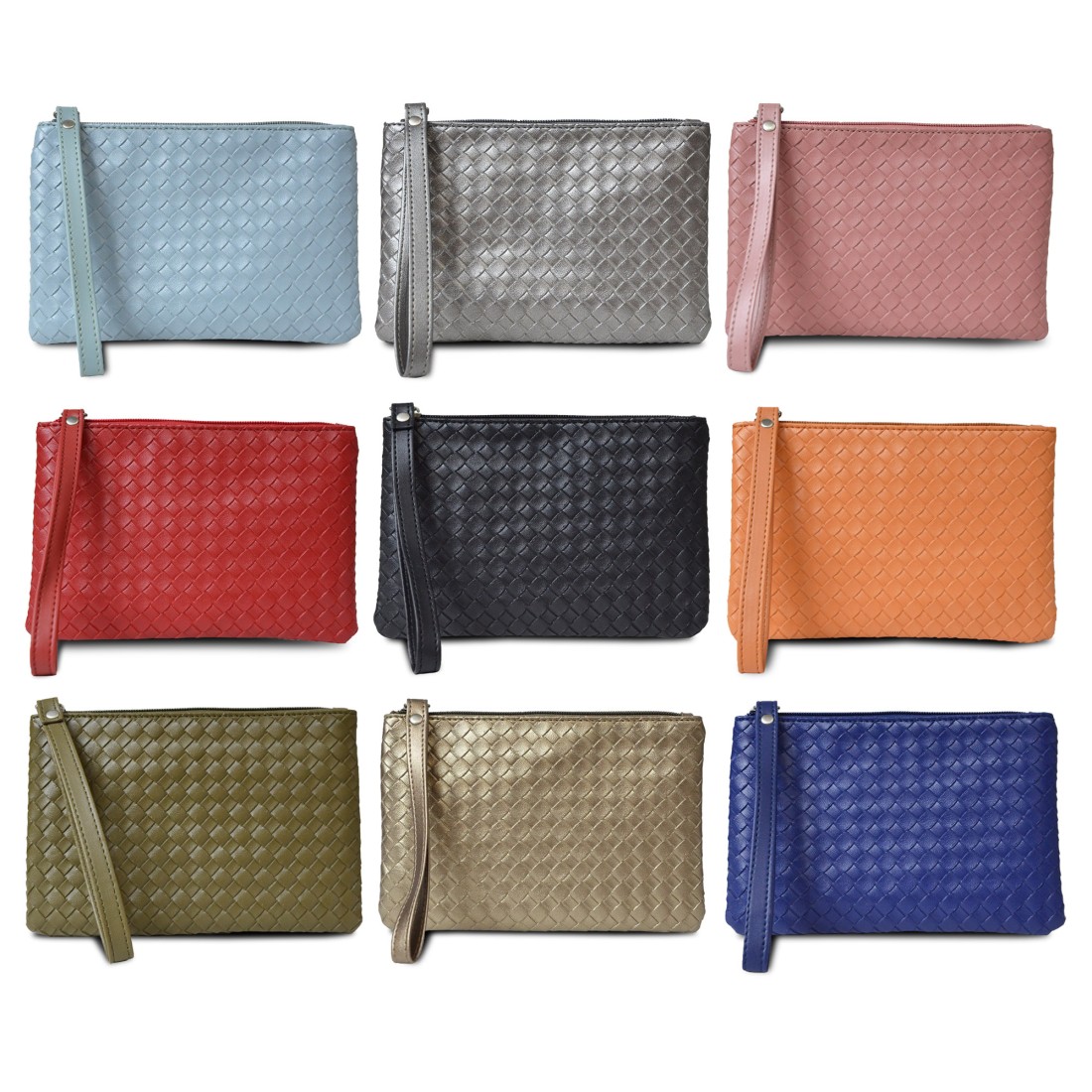 Trousse multi-usage en Simili Tressé - Assortiments de 6 coloris