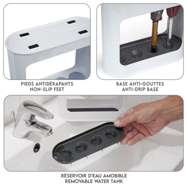 Porte-parapluie blanc pour 4 parapluies