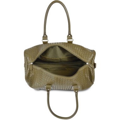 Sac week-end tressé Kaki
