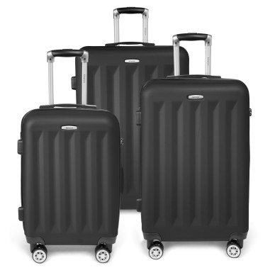 Moscou - Set de 3 valises rigides coque ABS Noir