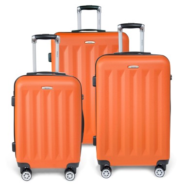 Moscou - Set de 3 valises rigides coque ABS Orange