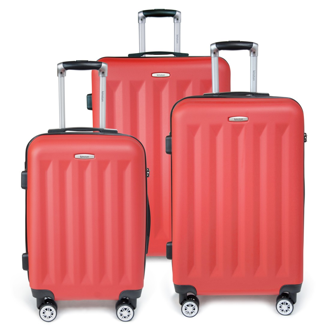 Moscou - Set de 3 valises rigides coque ABS Rouge